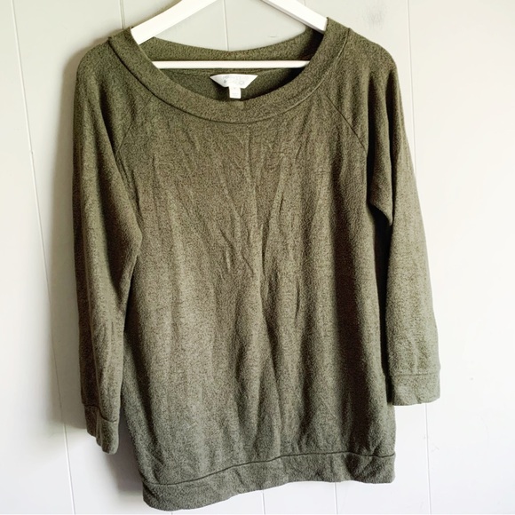 Market & Spruce Corinna Brushed Dolman Knit Top M - Picture 3 of 5